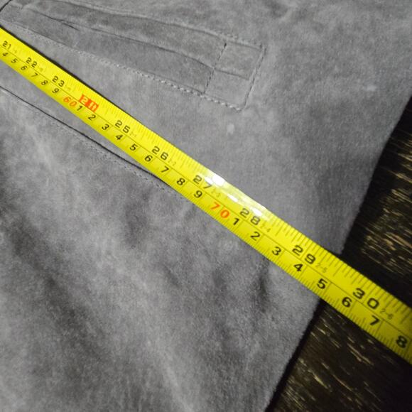 Dennis Basso Size 2XL Women's Suede Gray Leather Jacket - Picture 8 of 11